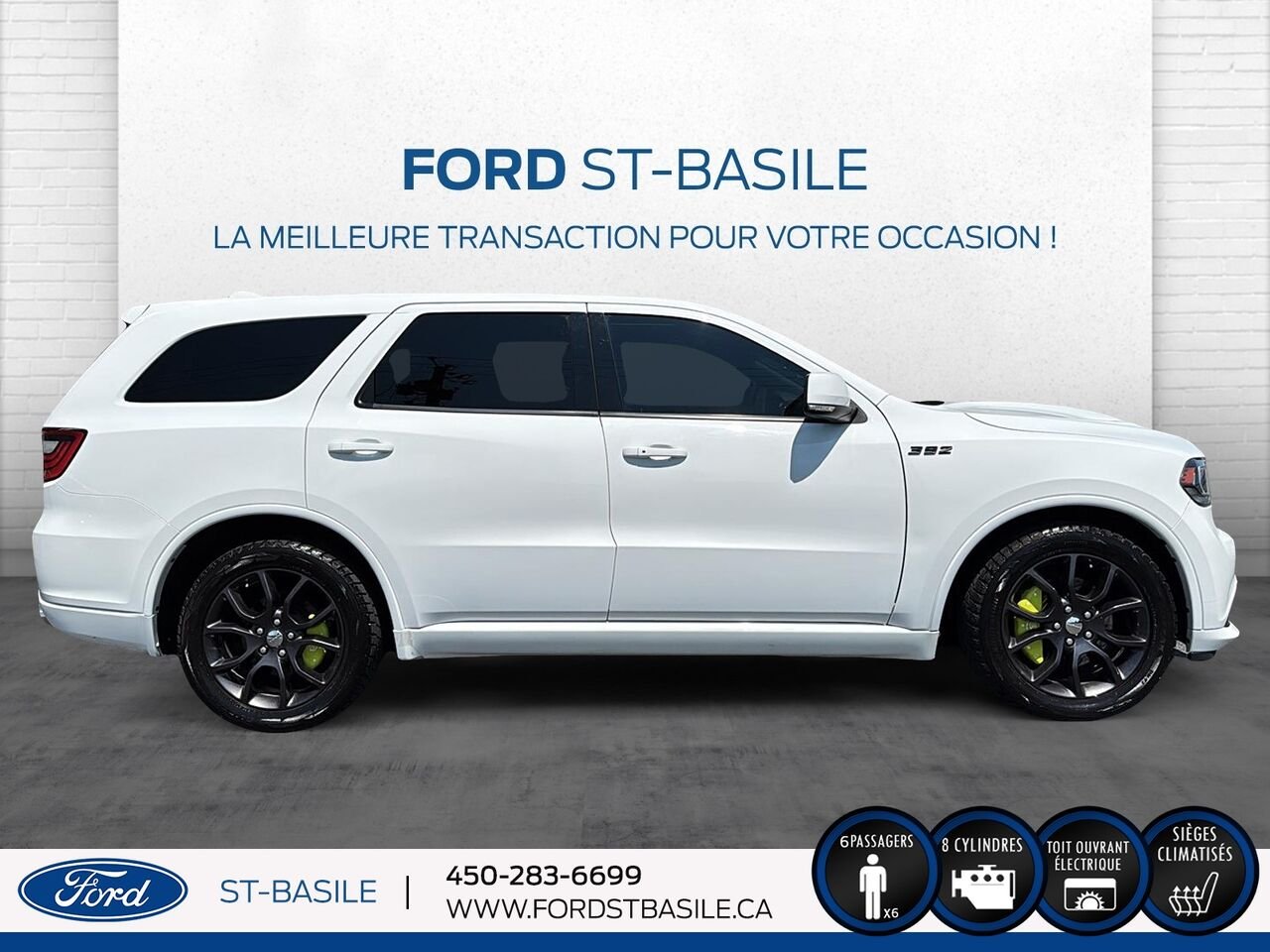 DODGE DURANGO 2015 Blanc Saint-Basile-le-Grand - photo #8