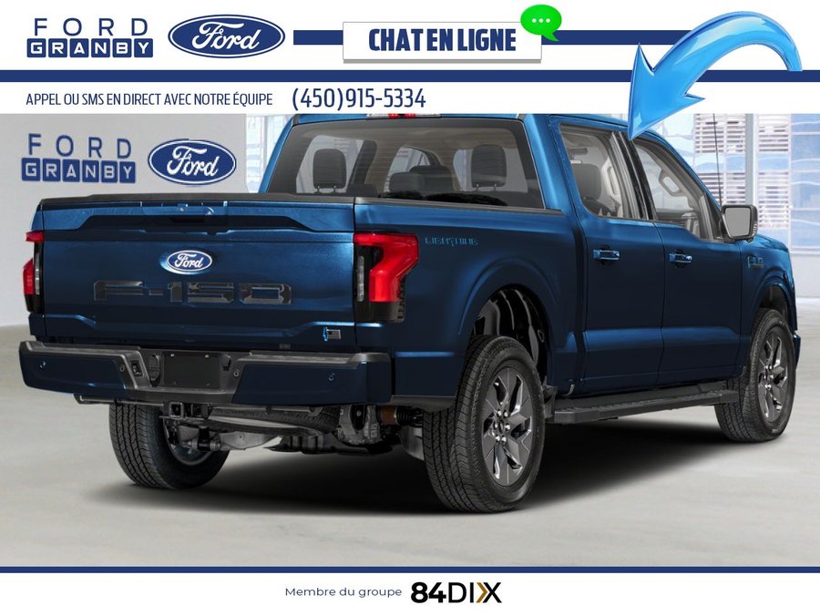 Ford F-150 Lightning Flash cabine SuperCrew 4RM caisse de 5,5 pi 2025 Bleu antimatière métallisé