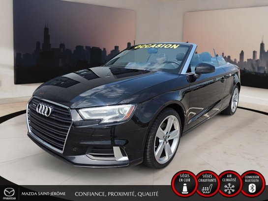 2017 Audi A3 Cabriolet | 2.0T | QUATTRO | CLEAN CARFAX | Black