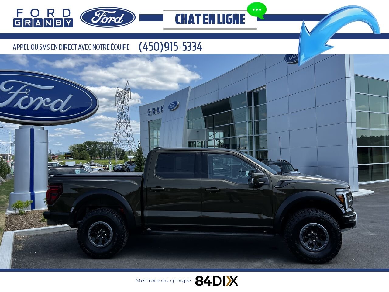 Ford F-150 RAPTOR 37 802A 2025 Vert Granby - photo #1