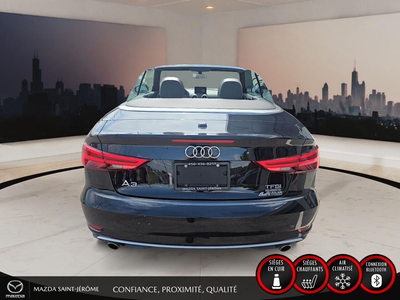 2017 Audi A3 Cabriolet | 2.0T | QUATTRO | CLEAN CARFAX | Black Saint-Jérôme - photo #6