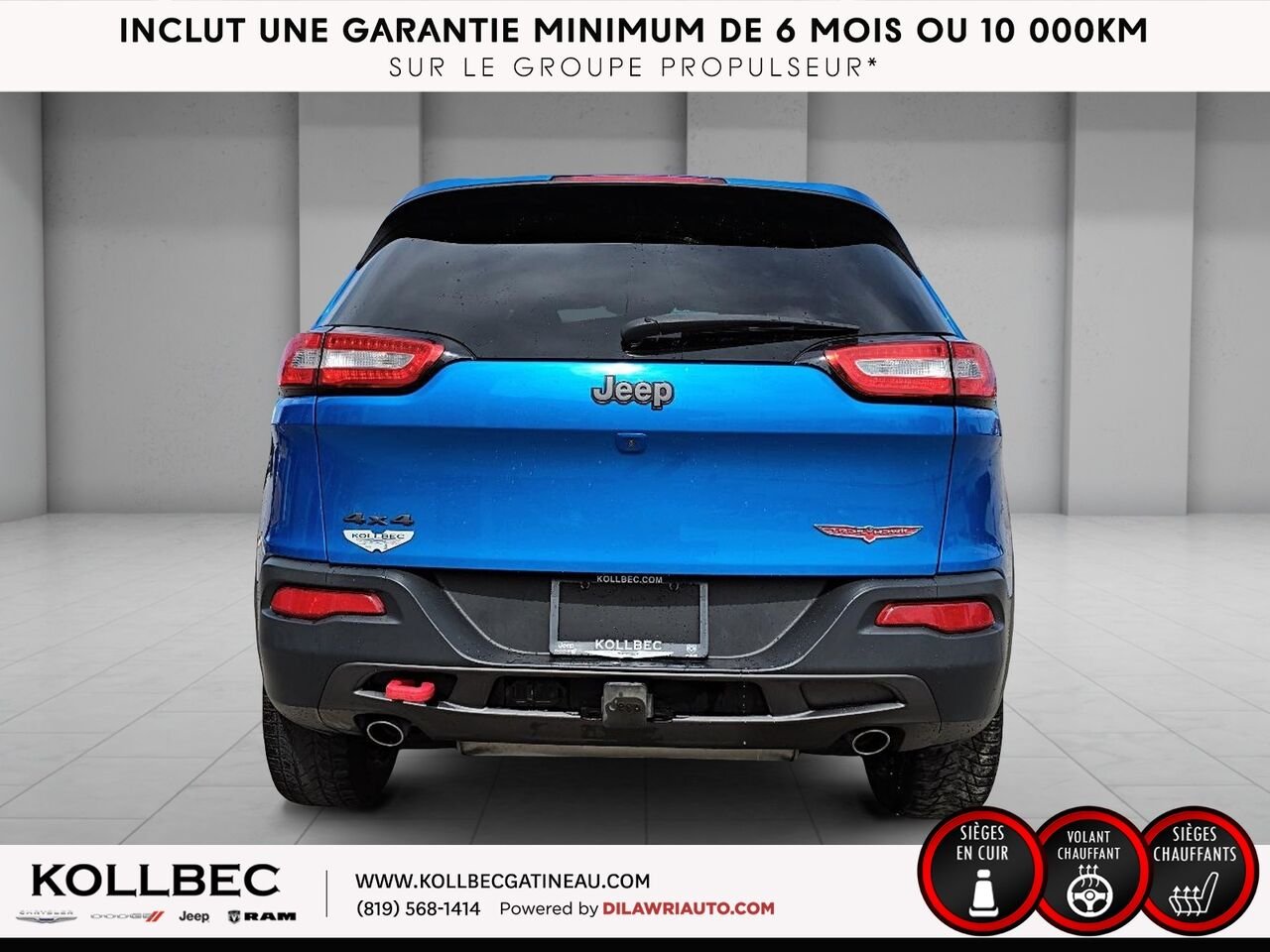 2018 JEEP CHEROKEE 24121 | Trailhawk 4x4 Blue Gatineau - photo #14