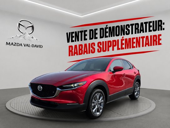 2026 Mazda CX-30 GT, awd, toit ouvrant, Écran 360 degré, Navigation, chargeur sans fil pour cellulaire Soul Red Crystal Metallic